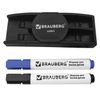 Set for magnetic marker Board (magnetic eraser, 2 markers 5 mm black, blue), BRAUBERG