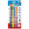 The markers are double-sided CARIOCA (Italy) "Bi-color", 6 pieces (12 colors), superspyware, ventilated cap