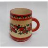 Беломорские узоры / Wooden mug "Pyermogori painting" height 13.5 cm