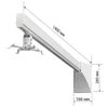 Bracket for wall-mounted projectors WIZE WTH140, 1 degree of freedom, length 140 cm, 20 kg, white