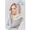 Lace drape hooded snow