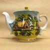 Веселый фарфор / Cheerful porcelain / Porcelain teapot "Summer Village", author Ogorodnikova O.