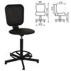 Cashier's armchair, reception PC37, without armrests, leatherette, black