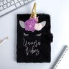 ArtFox / Plush diary on the button "Unicorn vibes" A5, 80 sheets