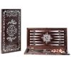 GamesDealer / Backgammon big wenge, drawing silver "Birds" (600 * 300 * 40)