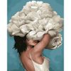 Опт-картина / Painting by numbers 40x50 Girl and cream peonies