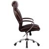 METTA office chair "LK-13CH", leather, chrome, brown
