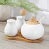 Доляна / Doliana / Set for spices "Estet", 3 items: salt shaker, pepper shaker, sugar bowl with a spoon
