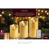 Kaemingk / Set of LED candles with simulated flame Narcis Gold 10-15 cm, 3 pcs with remote control, battery operated