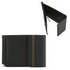 Clip FABULA "Brooklyn", genuine leather, contrast stitching, 86х126 mm, black