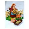 Ковровская глиняная игрушка / Figurine "Genre compositions. Pig at the wattle fence"