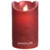 Kaemingk / LED candle Living Flame 12.5 cm red wax battery operated, timer