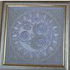 Set of wall panels "Hymn to the Sun" 2 pieces gold embroidery 23x23 cm