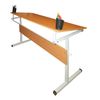 Table-part 2-seater, adjustable angle (1200 x500 x520-640 mm), height 2-4, gray frame, LDSP, beech