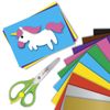 Papier A4 couleur offset 2 faces MAGIC, 16 feuilles 10 couleurs, sur agrafe, BRAUBERG, 200x275 mm, "Licorne"