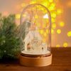Лесная мастерская / Decoración de mesa con iluminación "Casa y muñeco de nieve"