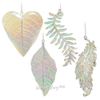 Kaemingk / Set di addobbi per l'albero di Natale Crystal Leaf 11-14 cm, 4 pz, ciondolo