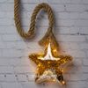 Kaemingk / Decorative pendant lamp Star Andromeda 80 * 20 cm, 15 micro LED lamps, battery operated, glass