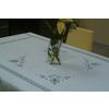 Снежинка / Snowflake / Table linen set with machine lace and cutwork embroidery