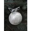 Снежинка / Snowflake / New Year's ball with lace and painting