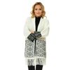 Jacquard cardigan with fringe