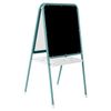 DEMI / Double-sided board-easel for chalk and magnetic marker (48x53 cm), turquoise / white, DEMI MDU.06