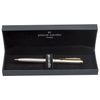 Gift ball pen Pierre Cardin "Gamme", chassis in silver, brass, gold details, blue