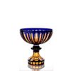 Гусевской Хрустальный завод / Crystal vase for fruit "Triumph" amber-blue