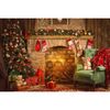 Рыжий кот / Diamond mosaic "New Year's fireplace and Christmas tree"