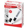 Marker for whiteboard BRAUBERG SOFT, BLACK, rubber insert, round tip, 5 mm