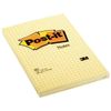 POST-IT / Self-adhesive block (sticker) ORIGINAL 102x152 mm, 100 sheets, checkered, yellow
