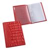 BEFLER / Driver's wallet "Cayman", genuine leather, embossed, 6 plastic pockets, red