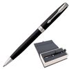 Ручка шариковая PARKER "Sonnet Core Matt Black CT", корпус черный матовый лак, палладиевые детали, черная