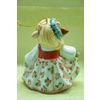 Ярославская майолика / Christmas toy "Burenka Matryonka in a white dress"