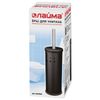 ЛАЙМА / Toilet brush with stand, metal, black, glossy