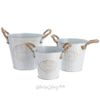 Kaemingk / Metal pots for flowers Spring Provence 14-19 cm, 3 pieces