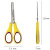 Scissors INLANDIA kite, 125 mm, for left-handed, rubber coating, yellow-purple, Euro slot
