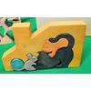Wooden toy "a House with cats and a mouse"