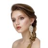 Lace earrings "barbarian" beige