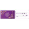 ЗОЛОТАЯ СКАЗКА / Birthday invitation 70x120 mm (spread 70x240 mm), "Violet", sparkles