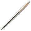 Pen gel pen PARKER "Jotter Stainless Steel GT", body silver-plated details, black