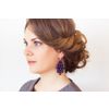 Lace earrings "Lady winter" blue
