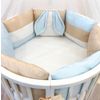 Dreams Store / Set of sides for a round baby cot "Bunny in Blue"