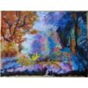Painting in the technique of "Woolen watercolors" based on the painting of the French impressionists