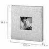 BRAUBERG wedding photo album, 20 magnetic sheets 30х32 cm, the cover is textured under the skin, rings, silver