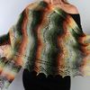 Пуховый платок / Scarf "Pistachio Rainbow"
