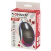 SONNEN / Wired mouse M-204, USB, 1000 dpi, 2 buttons + wheel-button, optical, backlight, black