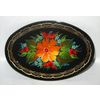Сувениры из Н.Тагила / Souvenirs from N. Tagil / Tray - magnet "Oval-mini. Flowers", 8x12 cm