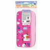 Pencil case-cosmetic bag INLANDIA, 2 branches, soft, "Lama", pink, 20х6х9 cm