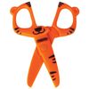 Scissors PYTHAGORAS "Tiger", 120 mm, with safe plastic blades, orange, cardboard packaging with Euro slot